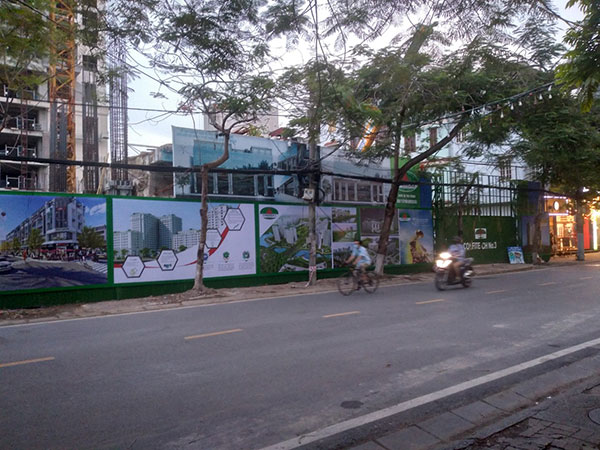 Làm biển bạt pano hàng rào cho công trình xây dựng tại đường Điện Biên Phủ Hải Phòng
